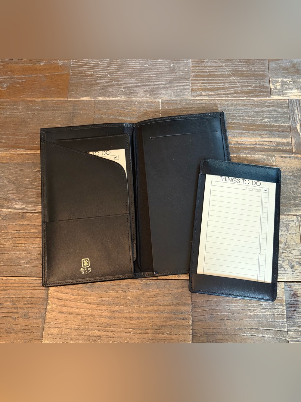 Vintage Stafford Leather Goods Made in U.S.A. Organizer Memo Pad Set